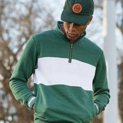 Holloway Men's All-American Fleece Colorblocked Quarter-Zip Sweatshirt 229565 Men's All-American Fleece Colorblocked Quarter-Zip Sweatshirt Thumbnail