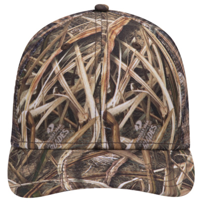 OTTO CAP Mossy Oak Camouflage Superior Polyester Twill 6 Panel Low Profile Mesh Back Trucker Hat Thumbnail