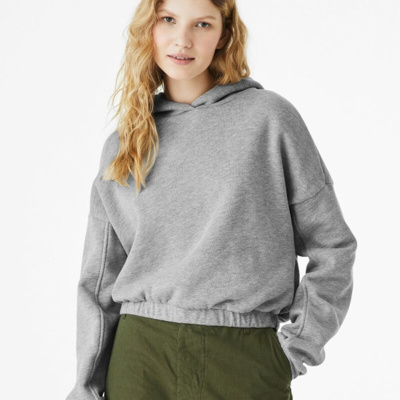 Bella + Canvas Women's FWD Fashion Sponge Fleece Cinched Bottom Hoodie Sweatshirt 7506 Women's FWD Fashion Sponge Fleece Cinched Bottom Hoodie Sweatshirt Thumbnail