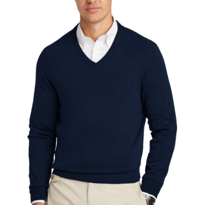 Brooks Brothers Cotton Stretch V Neck Sweater BB18400 Cotton Stretch V Neck Sweater Thumbnail