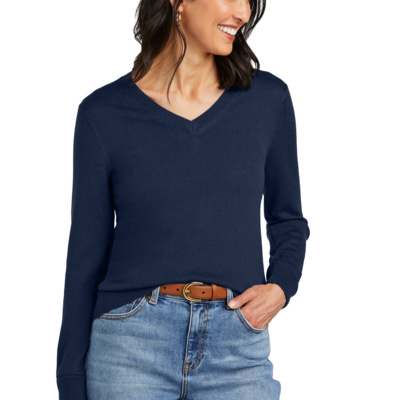 Brooks Brothers Women's Washable Merino V Neck Sweater BB18411 Women's Washable Merino V Neck Sweater Thumbnail