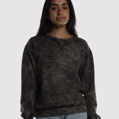 Dyenomite Premium Fleece Mineral Wash Crewneck Sweatshirt 845MW Premium Fleece Mineral Wash Crewneck Sweatshirt Thumbnail