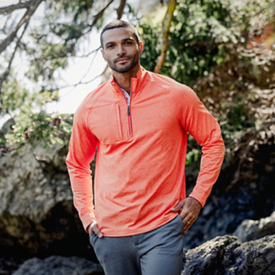 Cutter & Buck Cutter & Buck Adapt Eco Knit Heather Mens Big & Tall Quarter Zip Pullover BCK01086 Cutter & Buck Adapt Eco Knit Heather Mens Big & Tall Quarter Zip Pullover Thumbnail