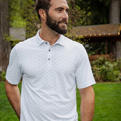 Cutter & Buck Cutter & Buck Virtue Eco Pique Tile Print Recycled Mens Big & Tall Polo BCK01170 Cutter & Buck Virtue Eco Pique Tile Print Recycled Mens Big & Tall Polo Thumbnail