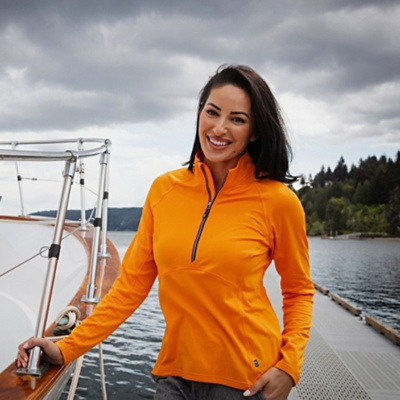 Cutter & Buck Cutter & Buck Adapt Eco Knit Stretch Recycled Womens Half Zip Pullover LCK00128 Cutter & Buck Adapt Eco Knit Stretch Recycled Womens Half Zip Pullover Thumbnail