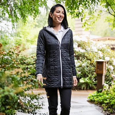 Cutter & Buck Cutter & Buck Rainier PrimaLoft  Womens Eco Insulated Hooded Long Coat LCO00024 Cutter & Buck Rainier PrimaLoft  Womens Eco Insulated Hooded Long Coat Thumbnail