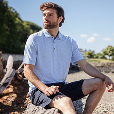 Cutter & Buck Cutter & Buck Virtue Eco Pique Botanical Print Recycled Mens Polo MCK01161 Cutter & Buck Virtue Eco Pique Botanical Print Recycled Mens Polo Thumbnail