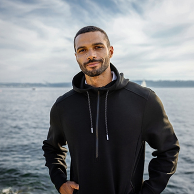 Cutter & Buck Cutter & Buck Roam Eco Half Zip Recycled Mens Hooded Pullover MCK01279 Cutter & Buck Roam Eco Half Zip Recycled Mens Hooded Pullover Thumbnail
