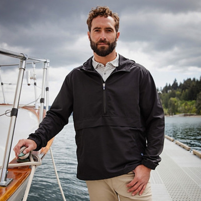 Cutter & Buck Cutter & Buck Charter Eco Recycled Mens Anorak Jacket MCO00074 Cutter & Buck Charter Eco Recycled Mens Anorak Jacket Thumbnail