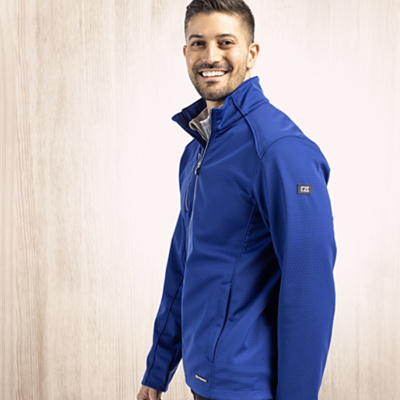 Cutter & Buck Cutter & Buck Evoke Eco Softshell Recycled Full Zip Mens Jacket MCO00078 Cutter & Buck Evoke Eco Softshell Recycled Full Zip Mens Jacket Thumbnail