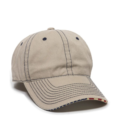 Outdoor Cap Unstructured Twill W/Flag Sandwich Visor USA-850 Unstructured Twill W/Flag Sandwich Visor Thumbnail