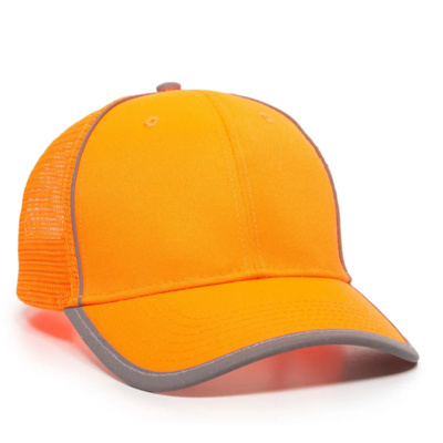 Outdoor Cap Hi-Vis Polyester W/Reflective Accents Mesh Back SAF-300M Hi-Vis Polyester W/Reflective Accents Mesh Back Thumbnail