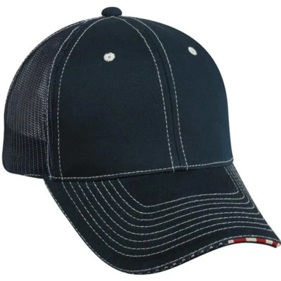 Outdoor Cap Twill Mesh Back W/Flag Sandwich Visor USA-800M Twill Mesh Back W/Flag Sandwich Visor Thumbnail