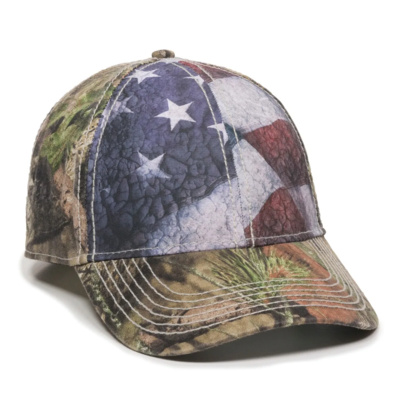 Outdoor Cap Sublimated Flag Front W/Camo Back SUS-100 Sublimated Flag Front W/Camo Back Thumbnail