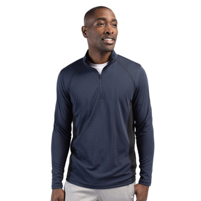 Clique Ice Pique Colorblock Mens Half Zip Tech Pullover Thumbnail