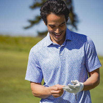 Cutter & Buck Cutter & Buck Pike Eco Flora Print Mens Polo MCK01344 Cutter & Buck Pike Eco Flora Print Mens Polo Thumbnail