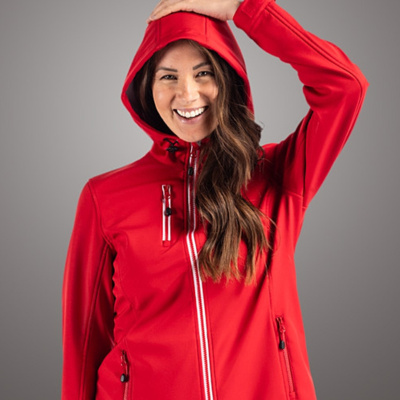 Clique Telemark Eco Stretch Softshell Full Zip Womens Hooded Jacket Thumbnail