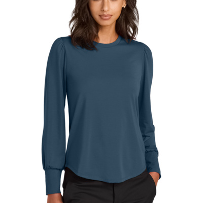Mercer+Mettle Women's Stretch Jersey Long Sleeve Blouson Top MM1019 Women's Stretch Jersey Long Sleeve Blouson Top Thumbnail