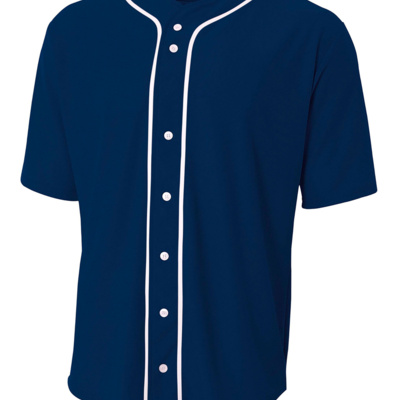 A4 Short Sleeve Full Button Baseball Top A4N4184 Short Sleeve Full Button Baseball Top Thumbnail