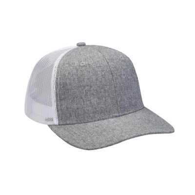 Adams Heather Woven/Soft Mesh Trucker Style Cap PV102 Heather Woven/Soft Mesh Trucker Style Cap Thumbnail