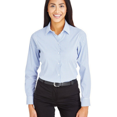 Devon & Jones Women's CrownLux Performance® Micro Windowpane Woven Dress Shirt DG540W Women's CrownLux Performance® Micro Windowpane Woven Dress Shirt Thumbnail