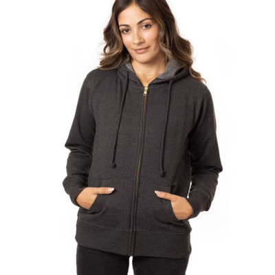 econscious Women's Heathered Full-Zip Hooded Sweatshirt EC4580 Women's Heathered Full-Zip Hooded Sweatshirt Thumbnail