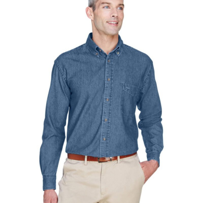 Harriton Men's Tall Denim Shirt M550T Men's Tall Denim Shirt Thumbnail