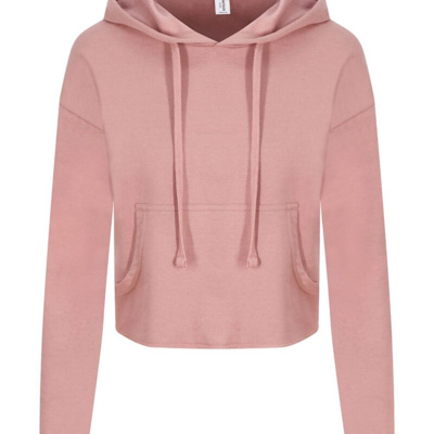 AWDis Women's Girlie Cropped Hooded Fleece with Pocket JHA016 Women's Girlie Cropped Hooded Fleece with Pocket Thumbnail
