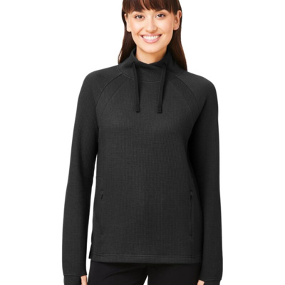 Women's Rhythm Waffle Cross-Neck Pullover Thumbnail