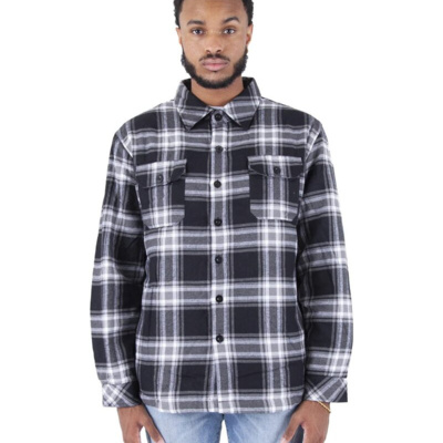 Shaka Wear Men's Plaid Flannel Jacket SHPFJ Men's Plaid Flannel Jacket Thumbnail