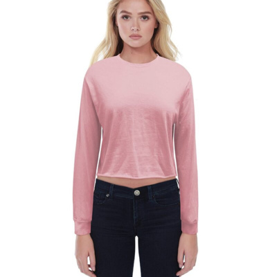 StarTee Women's Long-Sleeve Crop Boyfriend T-Shirt ST1170 Women's Long-Sleeve Crop Boyfriend T-Shirt Thumbnail