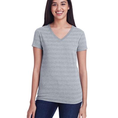 Threadfast Apparel Women's Invisible Stripe V-Neck T-Shirt 252RV Women's Invisible Stripe V-Neck T-Shirt Thumbnail