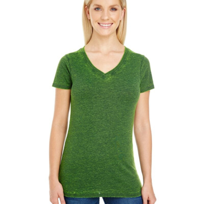 Threadfast Apparel Women's Cross Dye V-Neck T-Shirt 215B Women's Cross Dye V-Neck T-Shirt Thumbnail