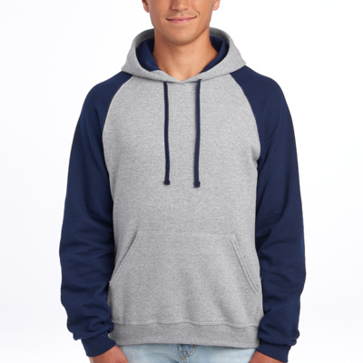 Jerzees Unisex NuBlend ® Colorblock Raglan Hoodie Sweatshirt 96C Unisex NuBlend ® Colorblock Raglan Hoodie Sweatshirt Thumbnail
