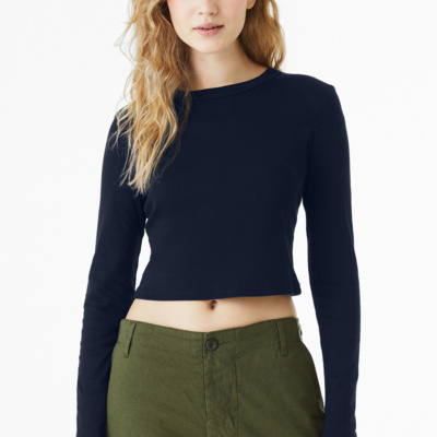 Bella + Canvas Women's Micro Rib Long Sleeve Baby Tee BC1501 Women's Micro Rib Long Sleeve Baby Tee Thumbnail