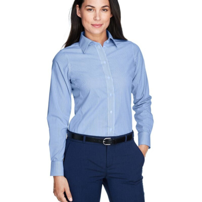Devon & Jones Women's Crown Collection® Banker Stripe Woven Dress Shirt D645W Women's Crown Collection® Banker Stripe Woven Dress Shirt Thumbnail
