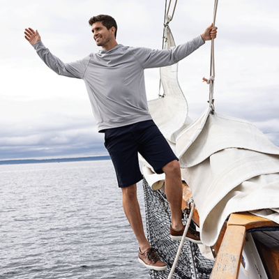 Cutter & Buck Adapt Knit Recycled Mens Heathered Hooded Pullover Thumbnail