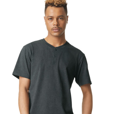 American Apparel AA ADT CVC HENLEY T AA2004CVC AA ADT CVC HENLEY T Thumbnail