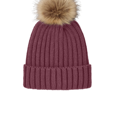 Faux Fur Pom Beanie Thumbnail