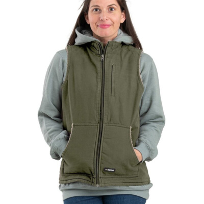 Women's Sherpa-Lined Softstone Duck Vest Thumbnail