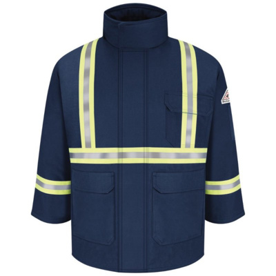 Men's Long Deluxe Parka With Reflective Trim - EXCEL FR® ComforTouch Thumbnail