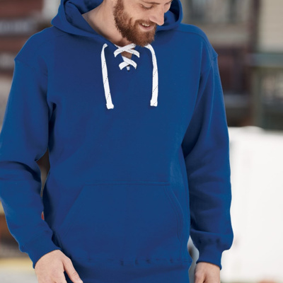 J. America Men's Sport Lace Hooded Sweatshirt 8830 Men's Sport Lace Hooded Sweatshirt Thumbnail