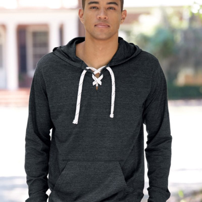 J. America Unisex Jersey Sport Lace Hooded Pullover 8231 Unisex Jersey Sport Lace Hooded Pullover Thumbnail