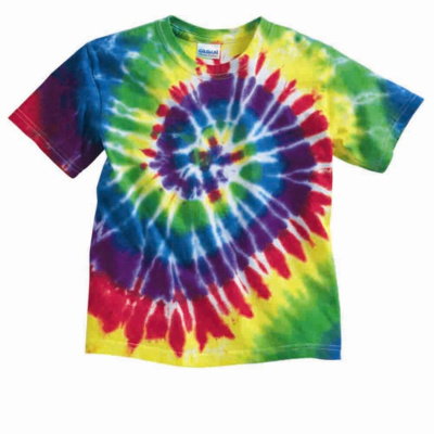 Dyenomite Youth Multi-Color Spiral Tie-Dyed T-Shirt 20BMS Youth Multi-Color Spiral Tie-Dyed T-Shirt Thumbnail