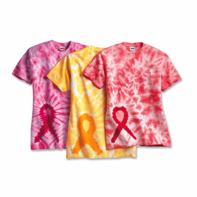 Awareness Ribbon Tie-Dyed T-Shirt Thumbnail
