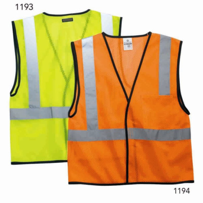 Kishigo Unisex Economy Single Pocket Hook-and-Loop Mesh Vest 1193-1194 Unisex Economy Single Pocket Hook-and-Loop Mesh Vest Thumbnail