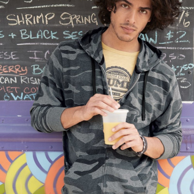 Burnside Men's Camo Full-Zip Hooded Sweatshirt 8615 Men's Camo Full-Zip Hooded Sweatshirt Thumbnail