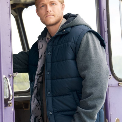 Burnside Men's Nylon Vest with Fleece Sleeves 8701 Men's Nylon Vest with Fleece Sleeves Thumbnail