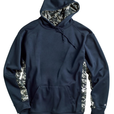 Badger Men's Digital Camo Colorblock Performance Fleece Hooded Sweatshirt 1464 Men's Digital Camo Colorblock Performance Fleece Hooded Sweatshirt Thumbnail