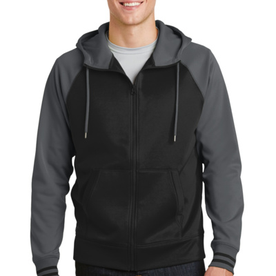 Sport Tek Sport Wick ® Varsity Fleece Full Zip Hooded Jacket ST236 Sport Wick ® Varsity Fleece Full Zip Hooded Jacket Thumbnail